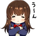 🤔 emoji School girl ~Blazer~ :: @line_stickers Telegram sticker 6 of 40