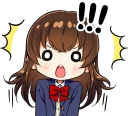 😲 emoji School girl ~Blazer~ :: @line_stickers Telegram sticker 8 of 40