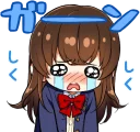 😭 emoji School girl ~Blazer~ :: @line_stickers Telegram sticker 18 of 40