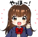 👐 emoji School girl ~Blazer~ :: @line_stickers Telegram sticker 19 of 40