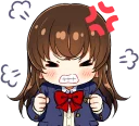 💢 emoji School girl ~Blazer~ :: @line_stickers Telegram sticker 4 of 40