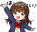😃 emoji School girl ~Blazer~ :: @line_stickers Telegram sticker 3 of 40