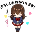 🤝 emoji School girl ~Blazer~ :: @line_stickers Telegram sticker 15 of 40