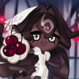 🌟 emoji black forest cookie /🖤/ crk Telegram sticker 7 of 21