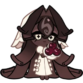 🍫 emoji black forest cookie /🖤/ crk Telegram sticker 1 of 21