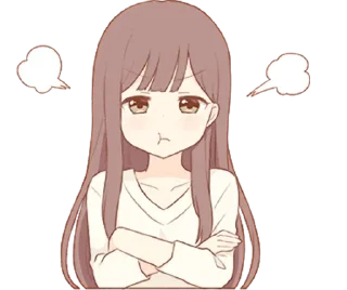 😠 emoji Милая леди - @tg_sticks Telegram sticker 15 of 30