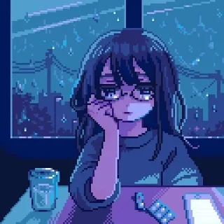 Sticker from Anime girls - Чаёк