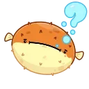 ❓ emoji Puffer Fish Telegram sticker 9 of 28