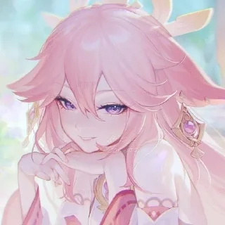 Sticker from 八重神子|𝐘𝐚𝐞 𝐌𝐢𝐤𝐨