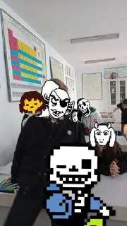 Sticker from UnderTale school