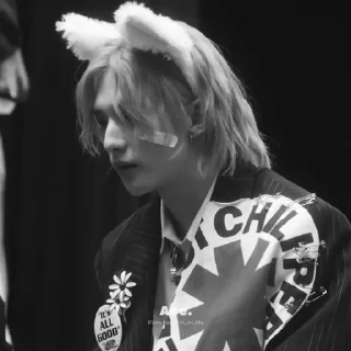 ⭐️ emoji hyunjin bw @inliffe Telegram sticker 5 of 20