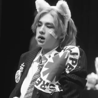 ⭐️ emoji hyunjin bw @inliffe Telegram sticker 12 of 20