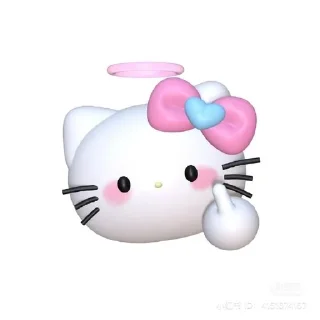 😇 emoji kitty🐈🌸 Telegram sticker 7 of 13