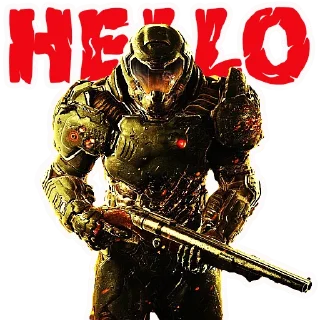 👋 emoji Doom Eternal Telegram sticker 19 of 21