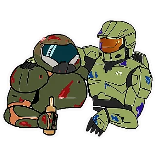 🤝 emoji Doom Eternal Telegram sticker 10 of 21