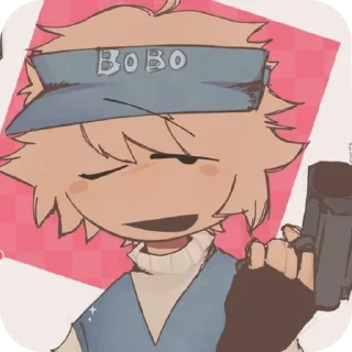 🩵 emoji Bobo [@CloudySticker] Telegram sticker 16 of 71