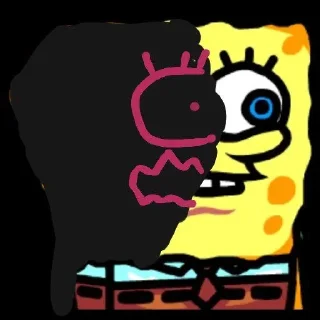 ⬛️ emoji Спонг (не губка боб) Telegram sticker 19 of 27