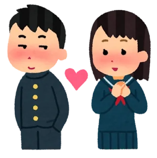 ❤️ emoji School girl : Iru Sutoya Telegram sticker 17 of 50