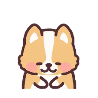 Sticker from Fluffy corgi @xkysluv