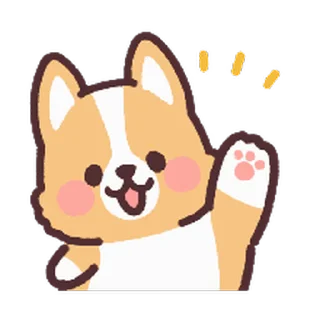 Sticker from Fluffy corgi @xkysluv