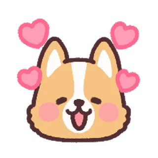 Sticker from Fluffy corgi @xkysluv