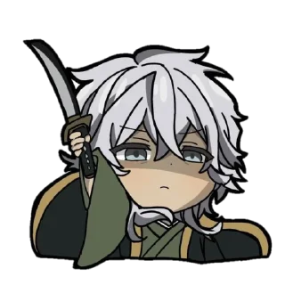 Sticker from BSD x Genshin Chibi