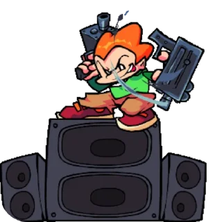 🔫 emoji Sybau Pico 💔 — @stckrRobot Telegram sticker 7 of 17