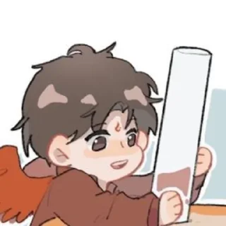 🙃 emoji Lie Huo Jiao Chou by @stickerhut Telegram sticker 23 of 63