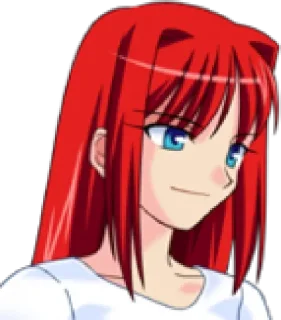 😏 emoji Aoko Aozaki by @Dzha_Bog Telegram sticker 8 of 47