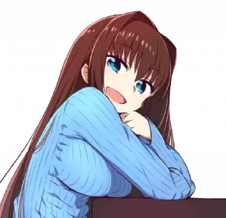 😀 emoji Aoko Aozaki by @Dzha_Bog Telegram sticker 6 of 47