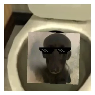 Sticker from Skibidi toilet мем