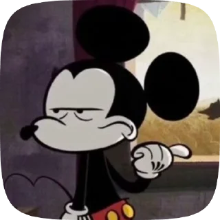 😒 emoji !Mickey Mouse! Telegram sticker 5 of 36