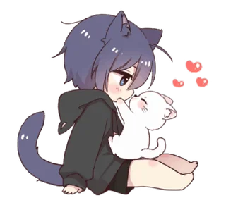 🖤 emoji ૮ ˶ˆ꒳ˆ˵ ა ﹕ @mewsticks   ｡ ˚  ○ Telegram sticker 14 of 24