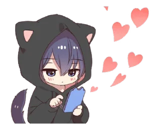 🖤 emoji ૮ ˶ˆ꒳ˆ˵ ა ﹕ @mewsticks   ｡ ˚  ○ Telegram sticker 18 of 24
