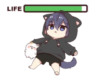 🖤 emoji ૮ ˶ˆ꒳ˆ˵ ა ﹕ @mewsticks   ｡ ˚  ○ Telegram sticker 5 of 24