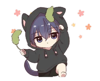 🖤 emoji ૮ ˶ˆ꒳ˆ˵ ა ﹕ @mewsticks   ｡ ˚  ○ Telegram sticker 7 of 24