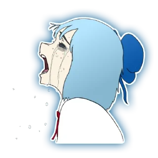 😭 emoji Девочка гений ⑨ 原生的 [TG-1] Telegram sticker 19 of 25