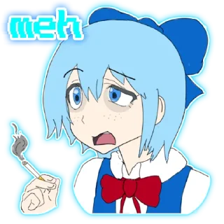 🚬 emoji Девочка гений ⑨ 原生的 [TG-1] Telegram sticker 1 of 25