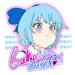🤬 emoji Девочка гений ⑨ 原生的 [TG-1] Telegram sticker 16 of 25