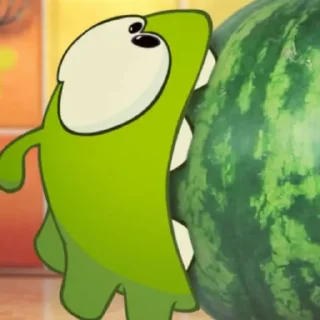 🍉 emoji Om Nom | Cut The Rope Telegram sticker 15 of 56