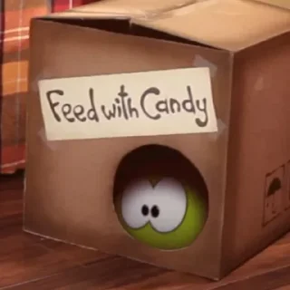 😱 emoji Om Nom | Cut The Rope Telegram sticker 22 of 56