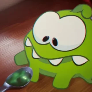 ☹️ emoji Om Nom | Cut The Rope Telegram sticker 12 of 56