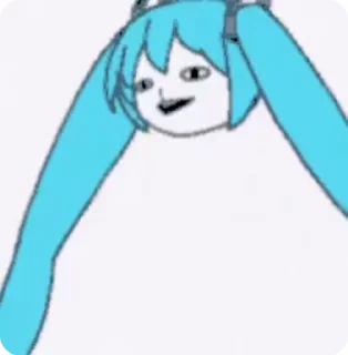 🦵 emoji Hatsune miku Telegram sticker 3 of 34