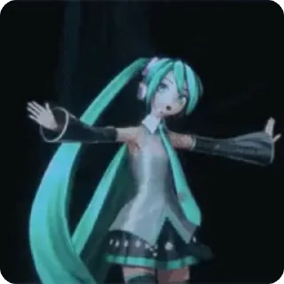 💃 emoji Hatsune miku Telegram sticker 1 of 34