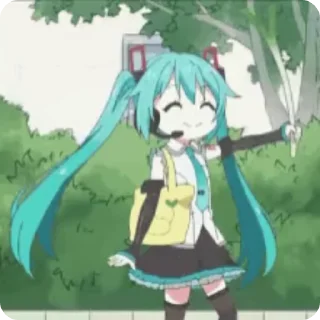 🥬 emoji Hatsune miku Telegram sticker 7 of 34