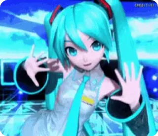 👋 emoji Hatsune miku Telegram sticker 5 of 34