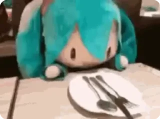 🍽 emoji Hatsune miku Telegram sticker 4 of 34
