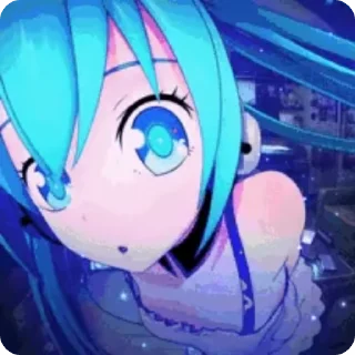 😯 emoji Hatsune miku Telegram sticker 8 of 34