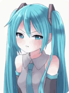 😠 emoji Hatsune miku Telegram sticker 12 of 34