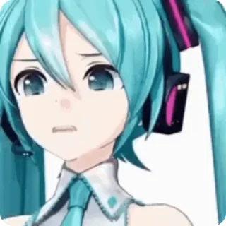 😟 emoji Hatsune miku Telegram sticker 11 of 34